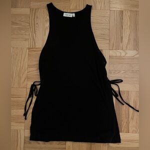 Black Tank Top with Side Ties